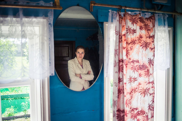 The author in Elizaveta Andreyevna's home.