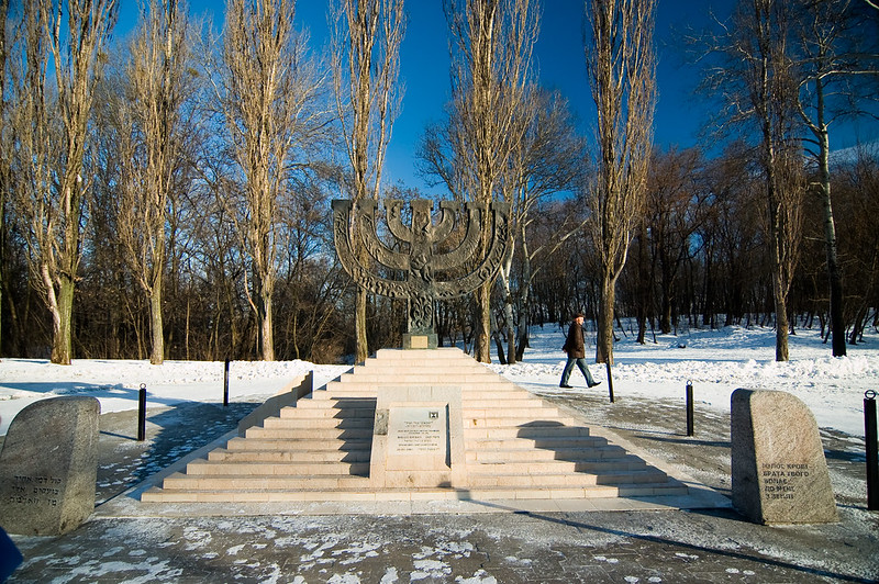 A sculpture of a Menorah