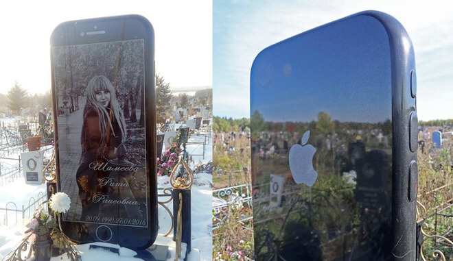 iPhone headstone