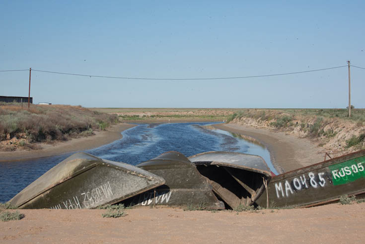 Fishing village near where the Volga River meets the Caspian Sea.