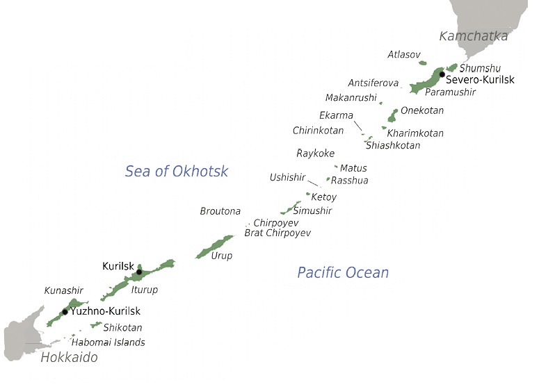 Map of Kurils