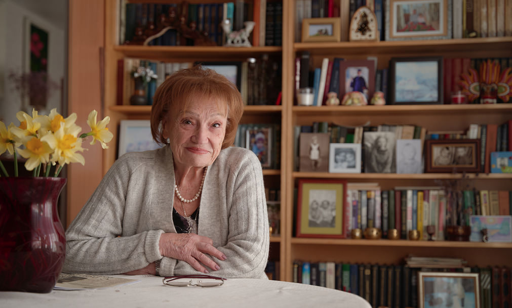 Woman sitting at a table