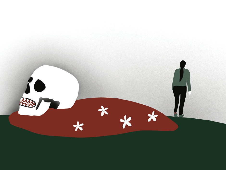 Illustration of a grave