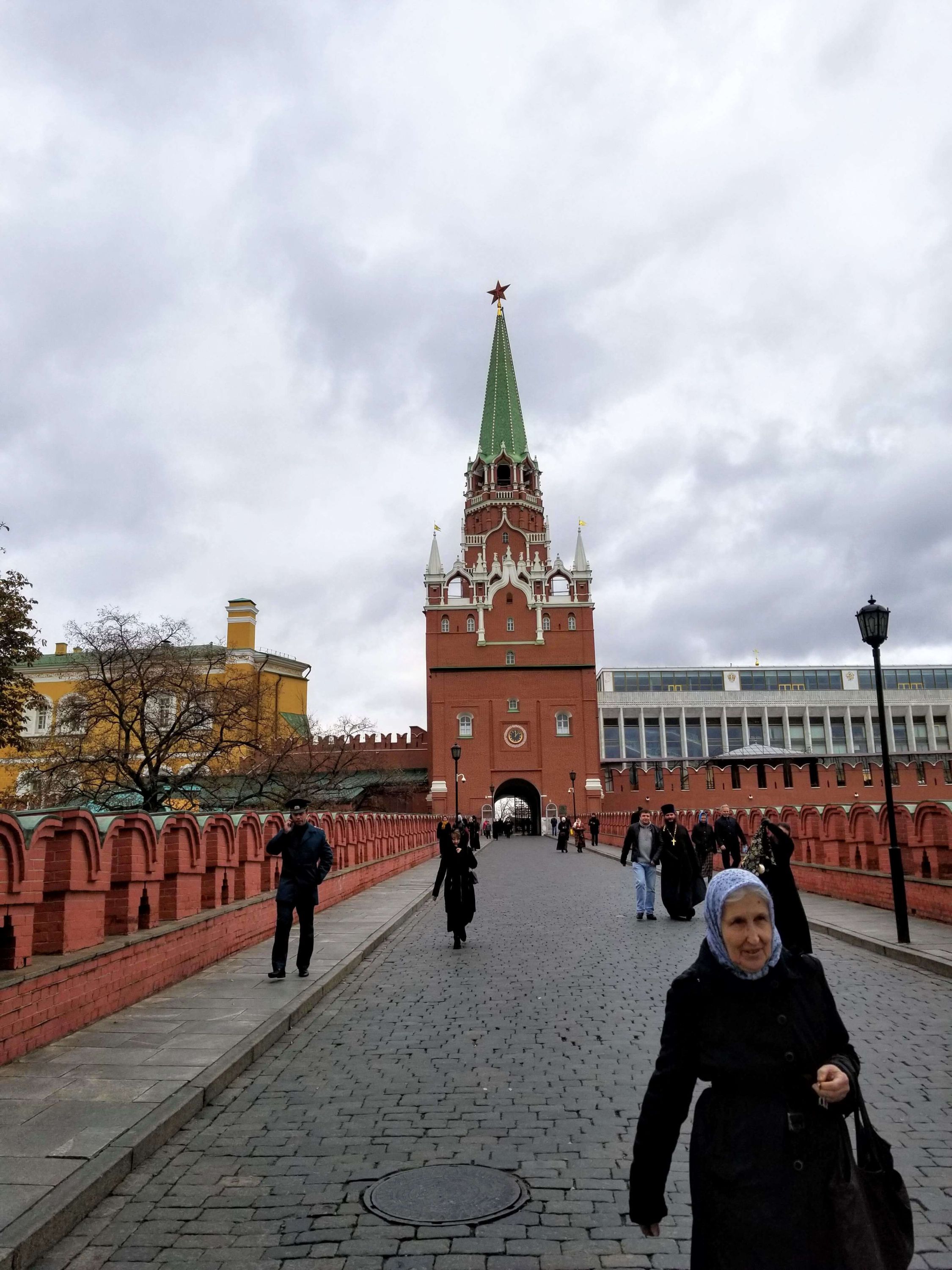 Babushka outside of the Kremlin