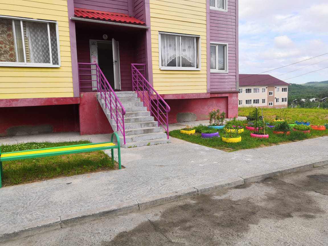 Colorful houses in the Far East