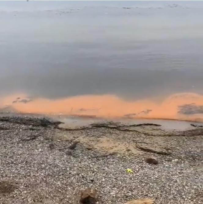 Orange water in Vladivostok