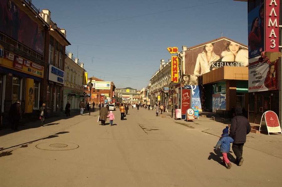 pedestrian zone irkutsk