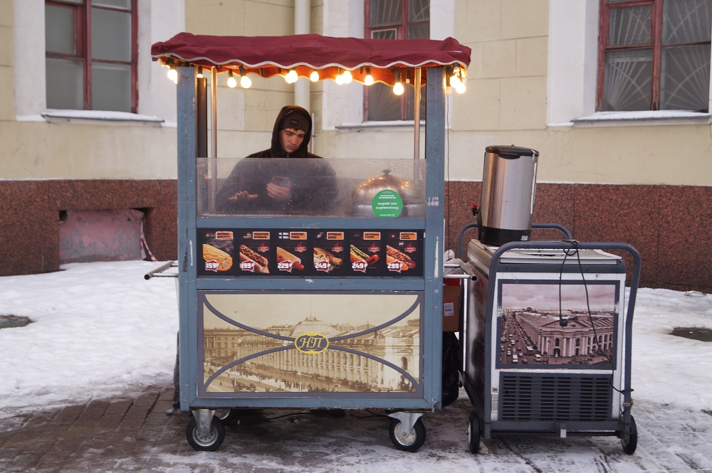 Man selling snacks