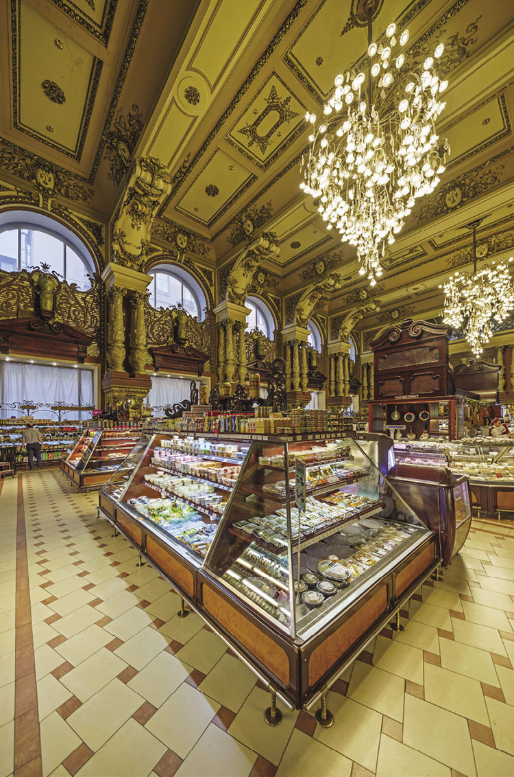 Interior of Moscow store.