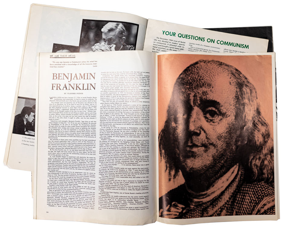 Magazines on a table