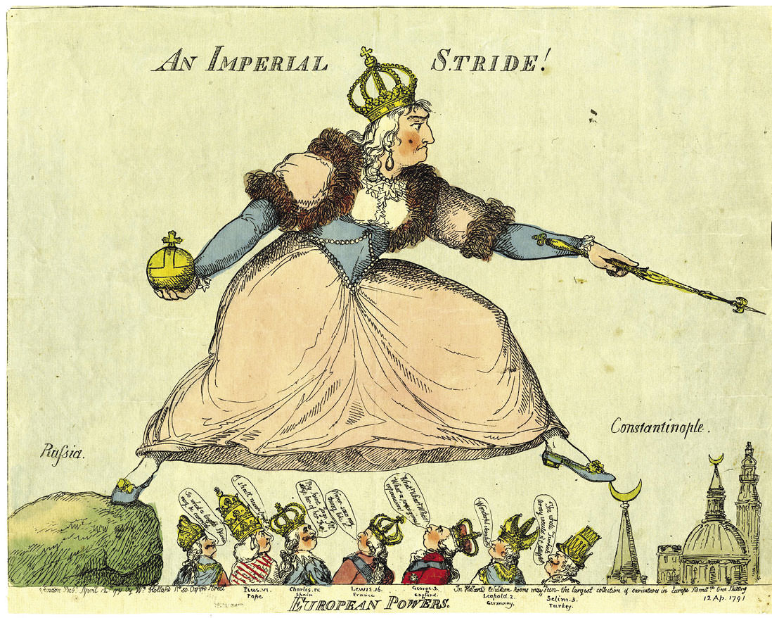 Cartoon mocking Catherine the Great