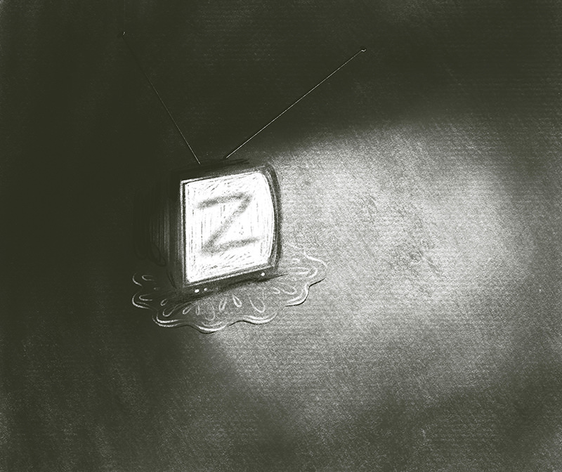 Illustration of a Z on a TV.