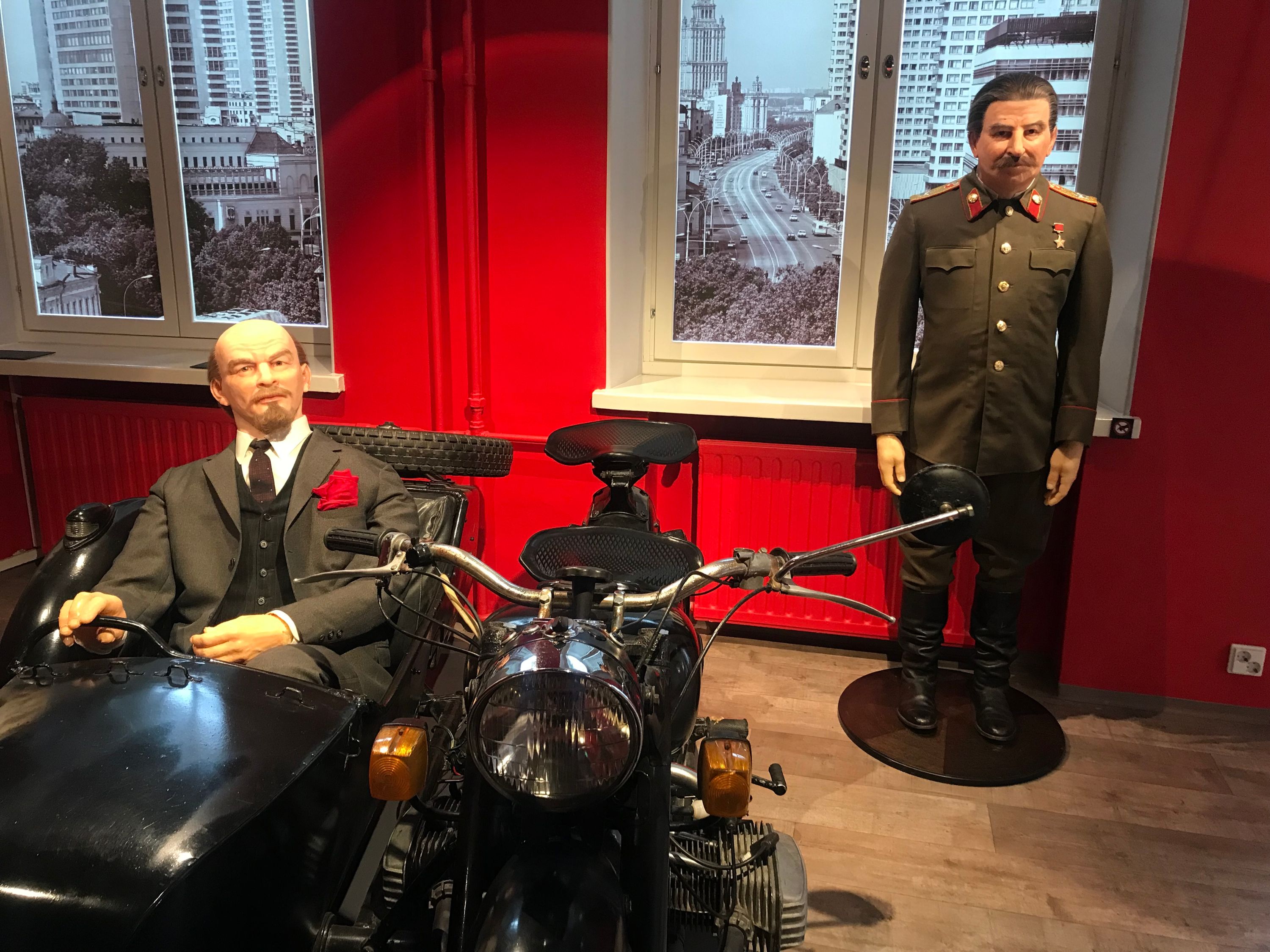 Lenin and Stalin in a museum