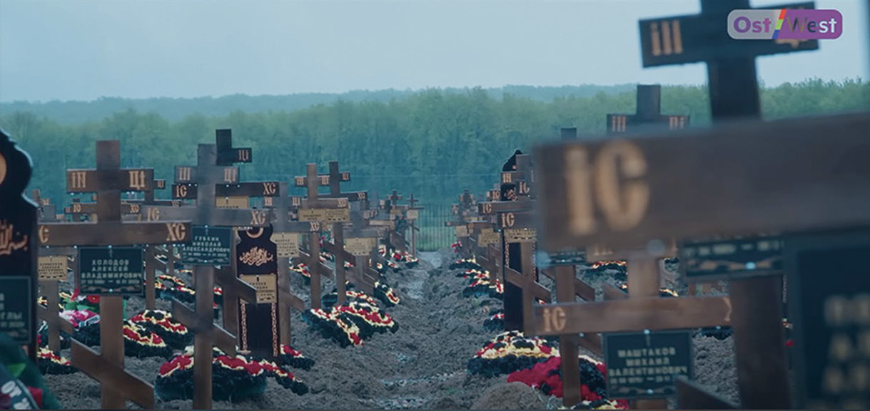 Graveyard showing the war dead.