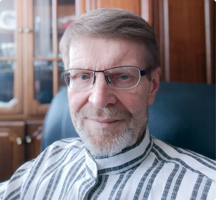 Man sitting in a chair.