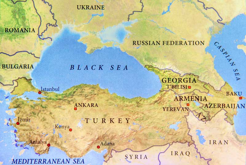 Map of the Black Sea