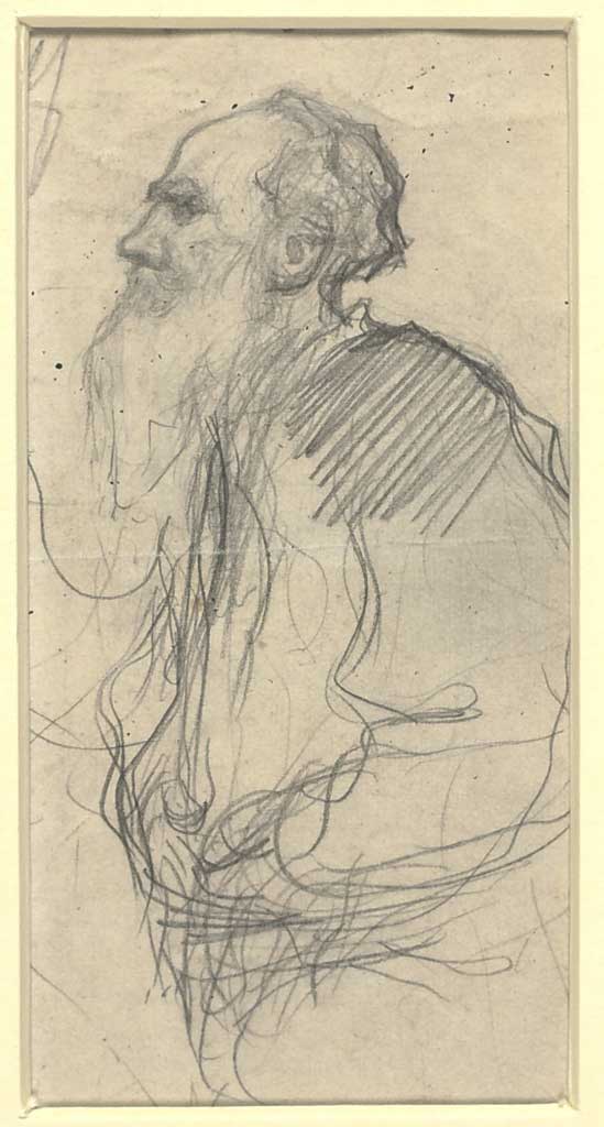 Portrait of Tolstoy by Leonid Pasternak