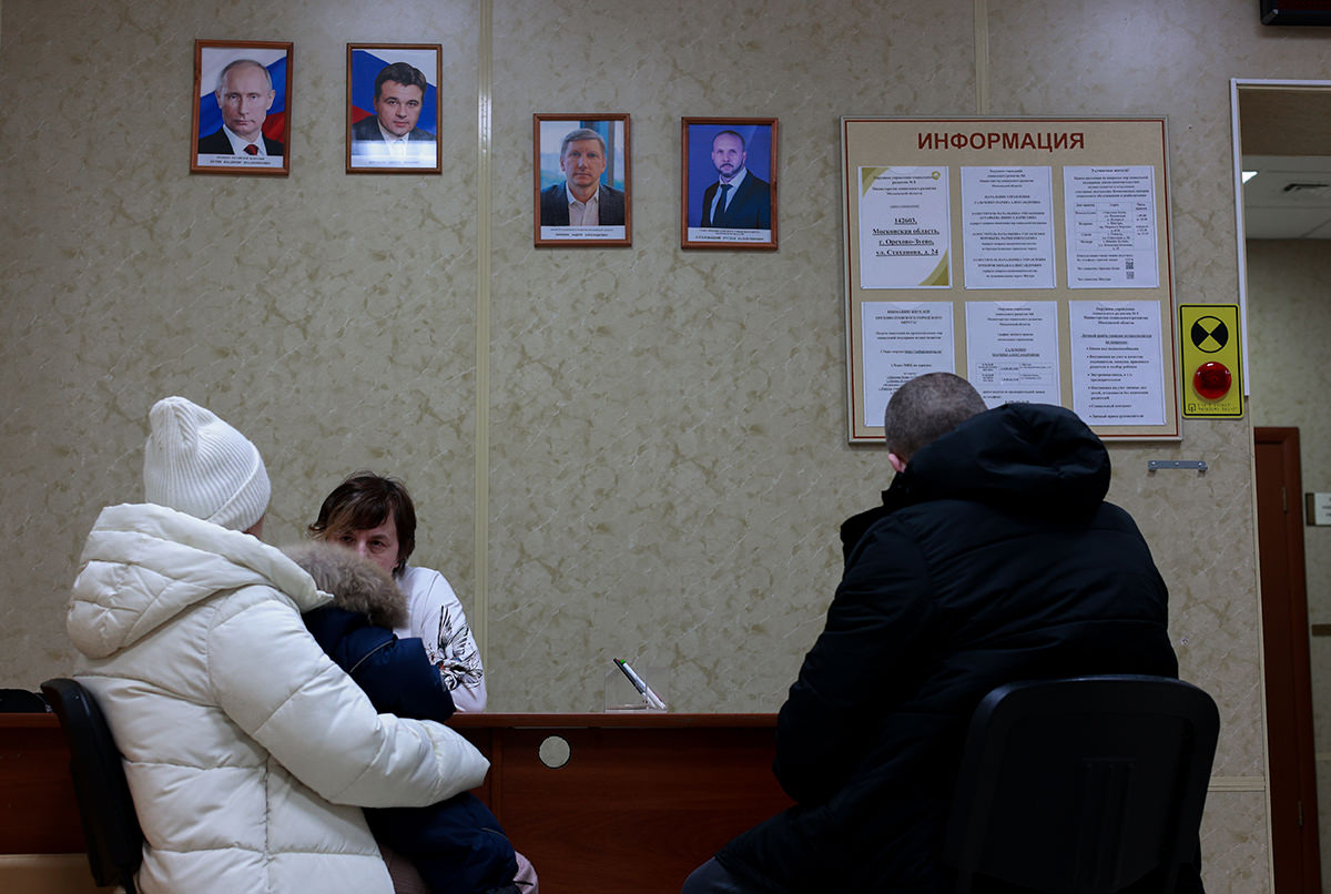 Couple at a government office.