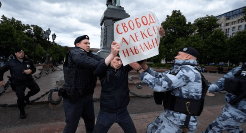 Blowing Out Candles for Navalny