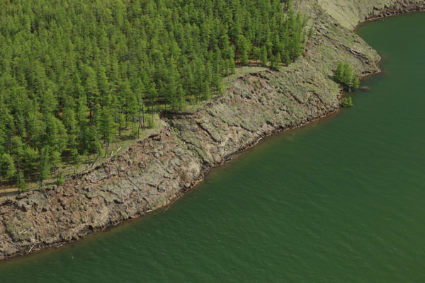 The banks of the Ayan River