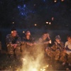 Around the campfire.<br>